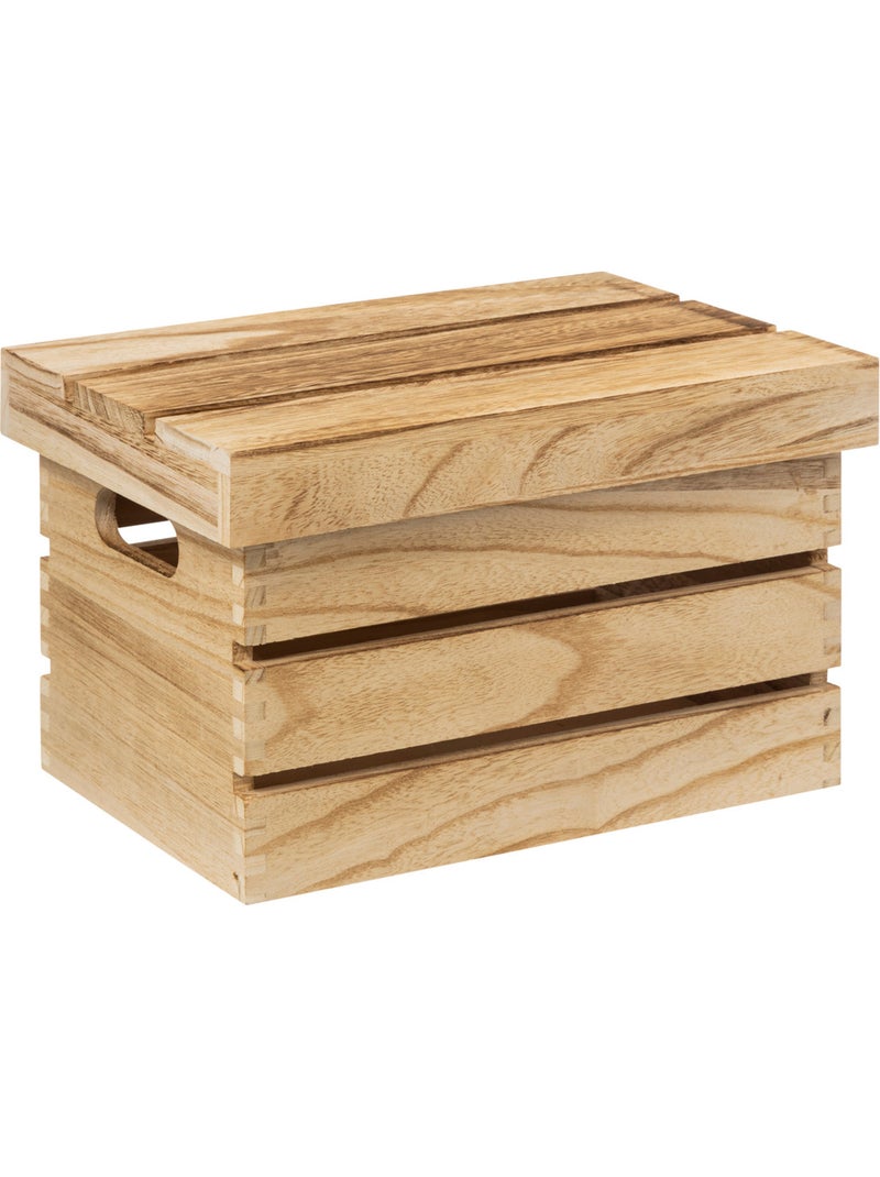 Lot de 3 cagettes de rangement en bois cagette Beige - Kiabi