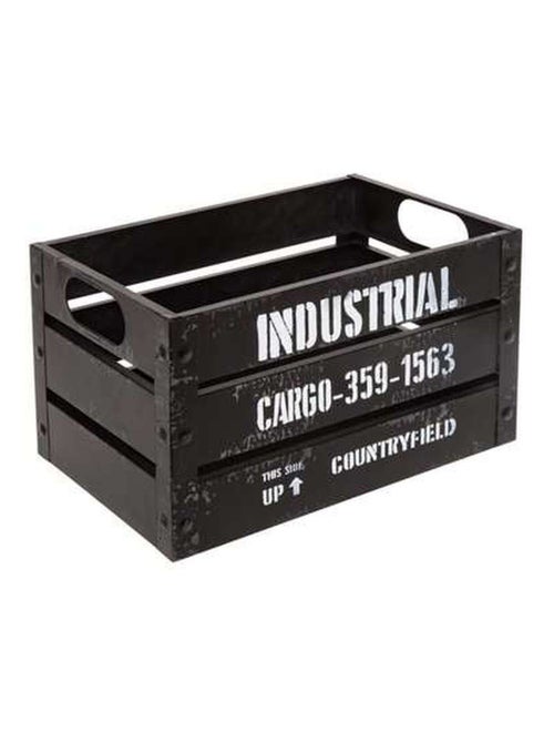 Lot de 3 cagettes de rangement encastrables en métal - Noir - Kiabi