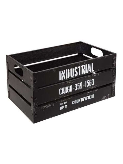 Lot de 3 cagettes de rangement encastrables en métal - Noir - Kiabi