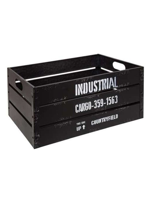 Lot de 3 cagettes de rangement encastrables en métal - Noir - Kiabi