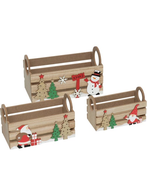 Lot de 3 cagettes déco paris - Kiabi
