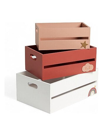 Lot de 3 caisses LA TETE DANS LES NUAGES