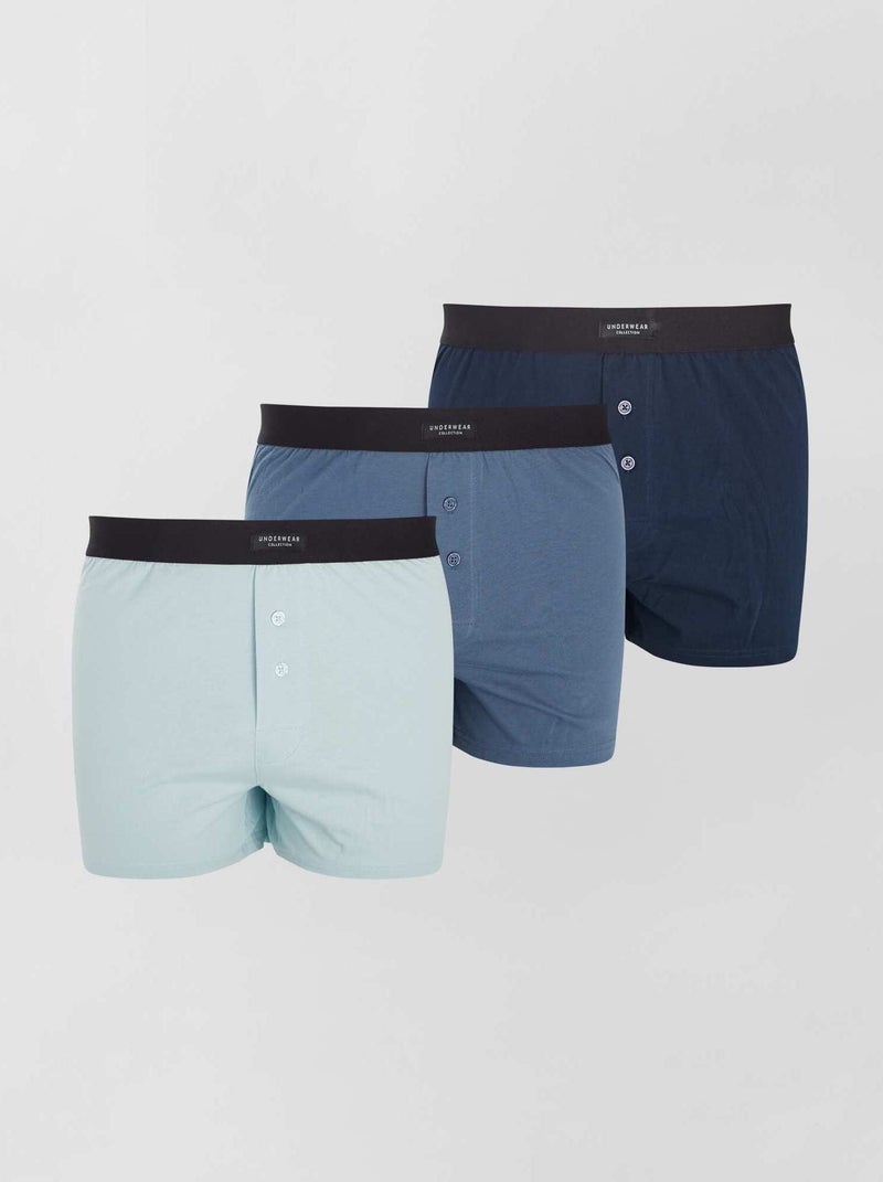 Lot de 3 caleçons bleu - Kiabi