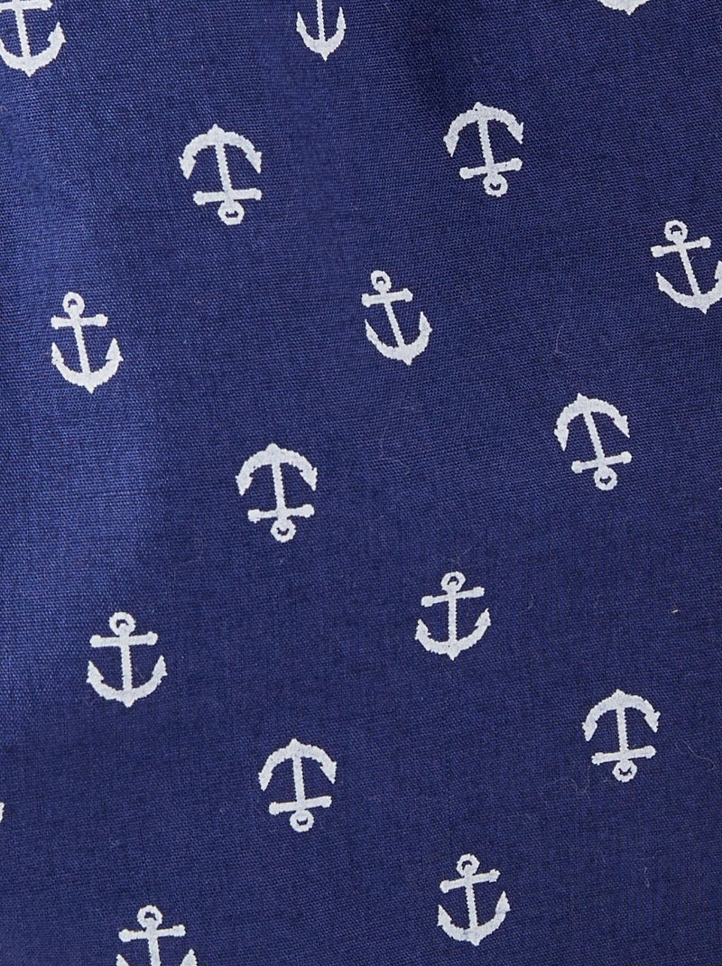 Lot de 3 caleçons ouverts pur coton - Damart Bleu - Kiabi