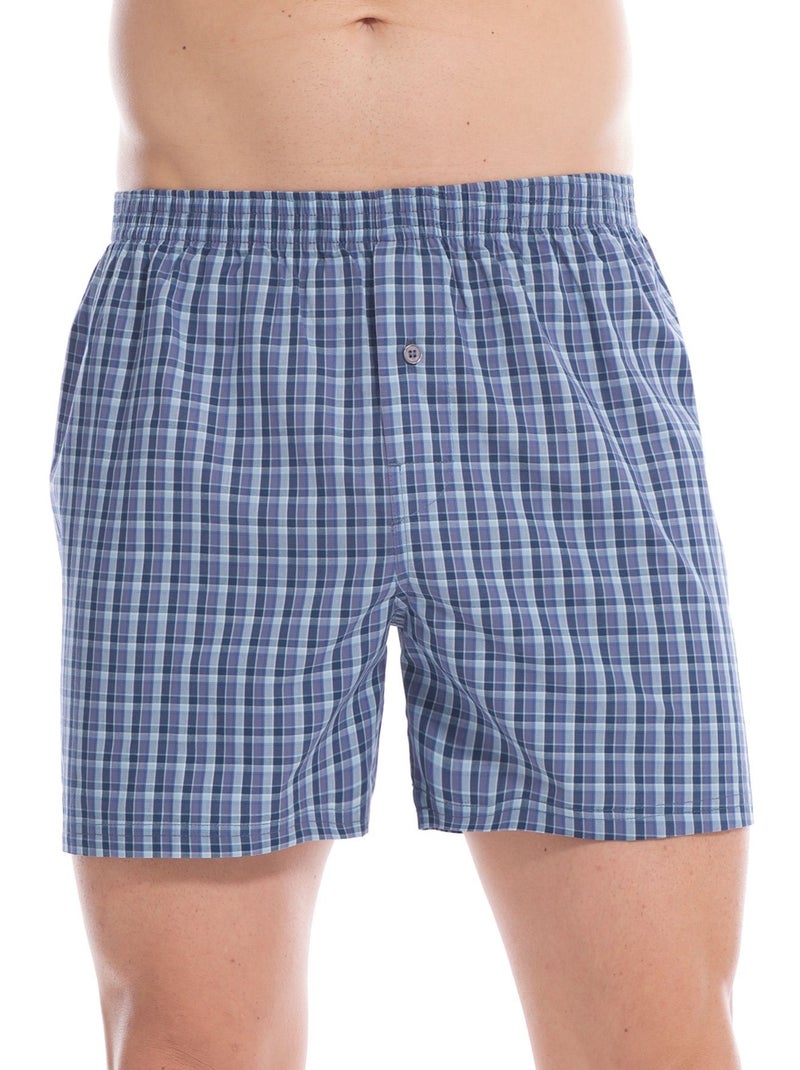 Lot de 3 caleçons pur coton - DAXON Bleu - Kiabi
