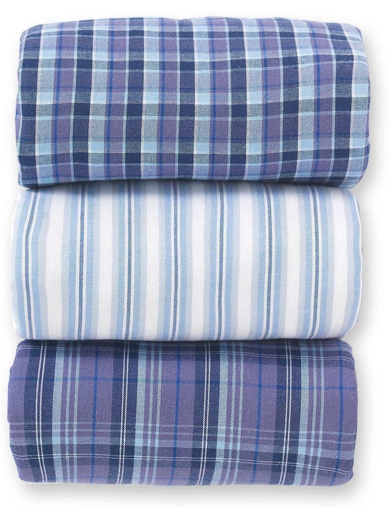Lot de 3 caleçons pur coton - DAXON Bleu - Kiabi