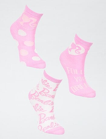 Lot de 3 chaussettes 'Barbie'