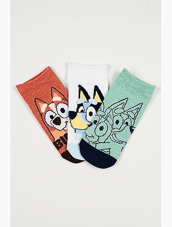 Lot de 3 chaussettes basses Bluey| Licence Officielle