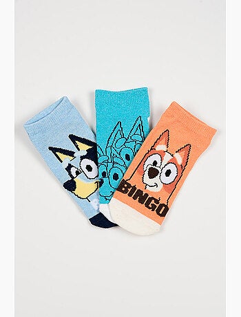 Lot de 3 chaussettes basses Bluey| Licence Officielle