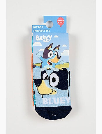 Lot de 3 chaussettes basses Bluey| Licence Officielle