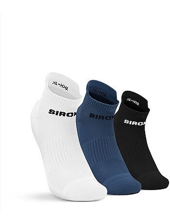 Lot de 3 chaussettes basses de sport fitness homme et femme trim