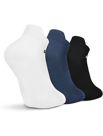 Lot de 3 chaussettes basses de sport fitness homme et femme trim