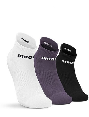 Lot de 3 chaussettes basses de sport fitness homme et femme trim lavander