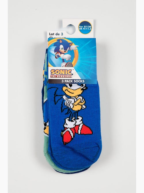 Lot de 3 chaussettes basses  Sonic| Licence Officielle - Kiabi