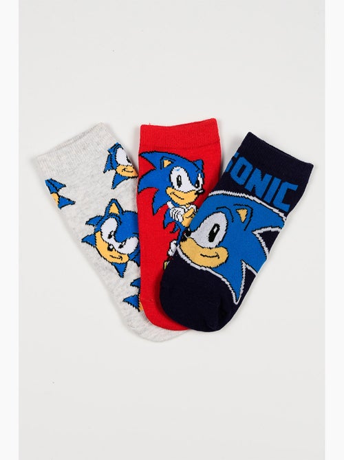 Lot de 3 chaussettes basses  Sonic| Licence Officielle - Kiabi