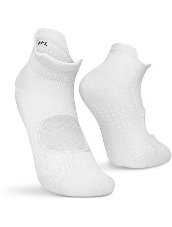 Lot de 3 chaussettes basses yoga antidérapantes fitness homme et femme scale