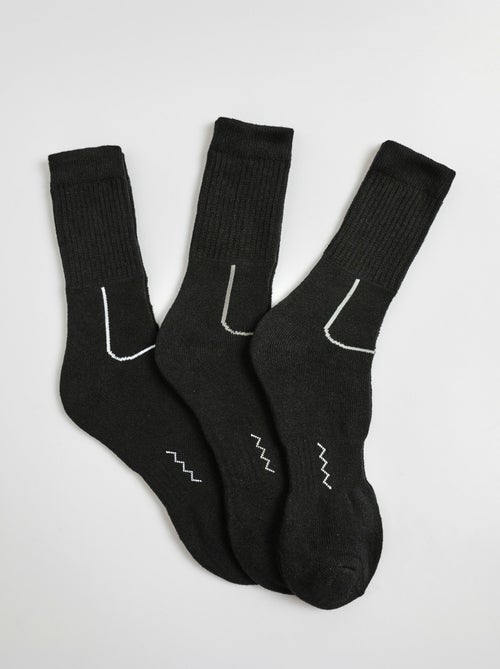 Lot de 3 Chaussettes bicolores bouclettes - AFIBEL - Kiabi