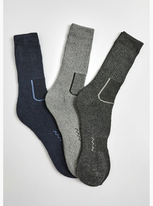 Lot de 3 Chaussettes bicolores bouclettes - Kiabi Lot de 3 Chaussettes bicolores bouclettes - Kiabi