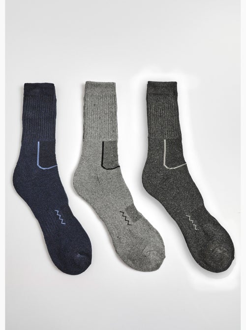 Lot de 3 Chaussettes bicolores bouclettes - Kiabi Lot de 3 Chaussettes bicolores bouclettes - Kiabi