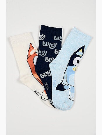 Lot de 3 Chaussettes Bluey| Licence Officielle