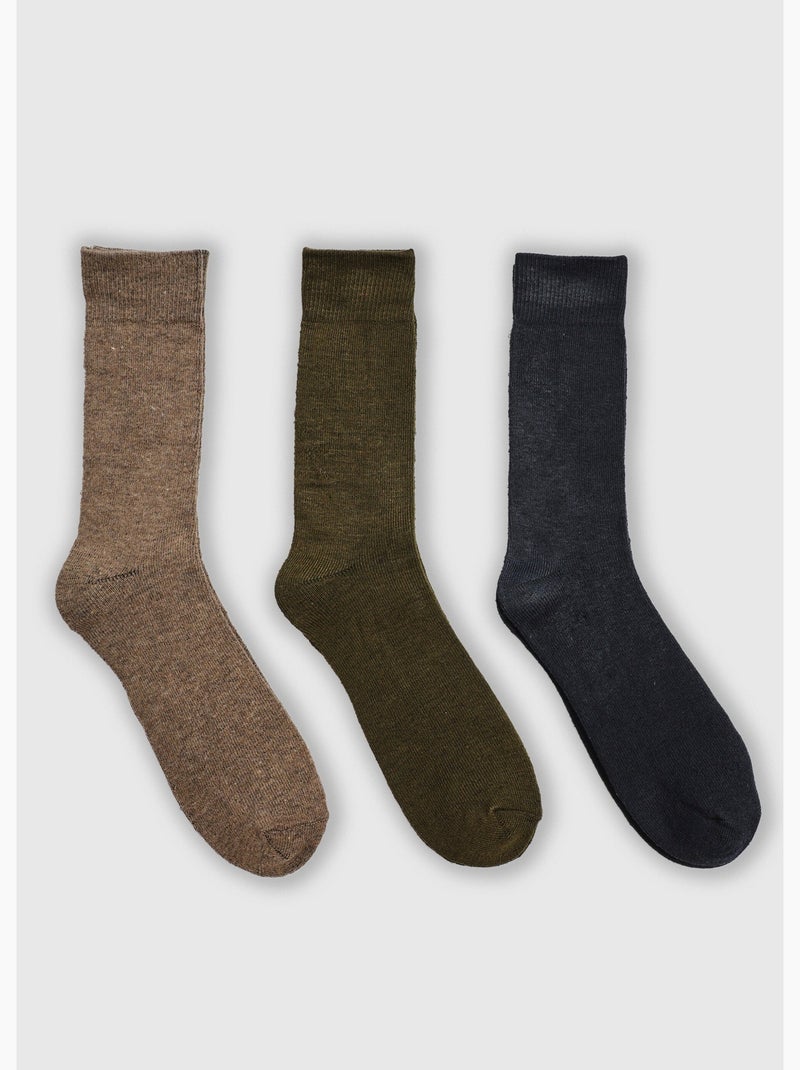 Lot de 3 Chaussettes chaudes - AFIBEL Camel - Kiabi
