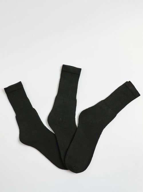 Lot de 3 Chaussettes de sport à côtes - Kiabi Lot de 3 Chaussettes de sport à côtes - Kiabi