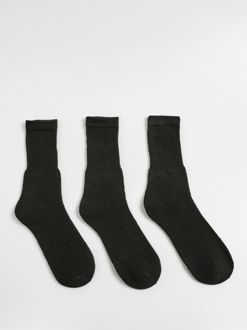 Lot de 3 Chaussettes de sport à côtes - Kiabi Lot de 3 Chaussettes de sport à côtes - Kiabi