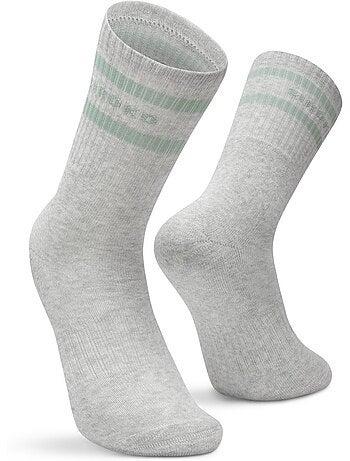 Lot de 3 chaussettes de sport mi-mollet fitness homme et femme sidekick