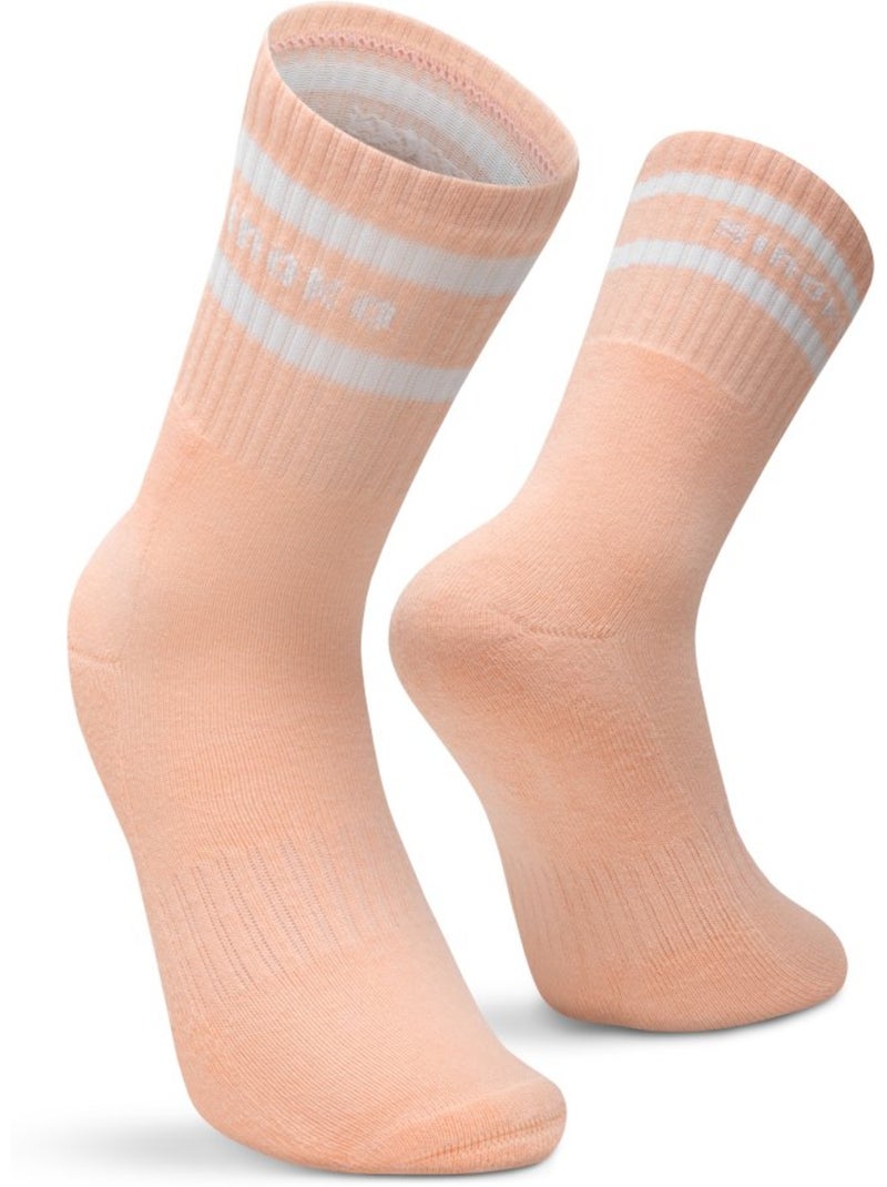 Lot de 3 chaussettes de sport mi-mollet fitness homme et femme sidekick Rose - Kiabi