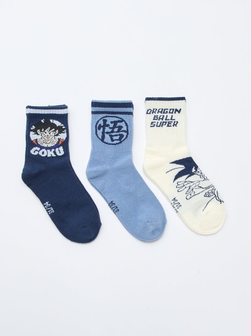 Lot de 3 chaussettes 'Dragon Ball Z' Bleu - Kiabi