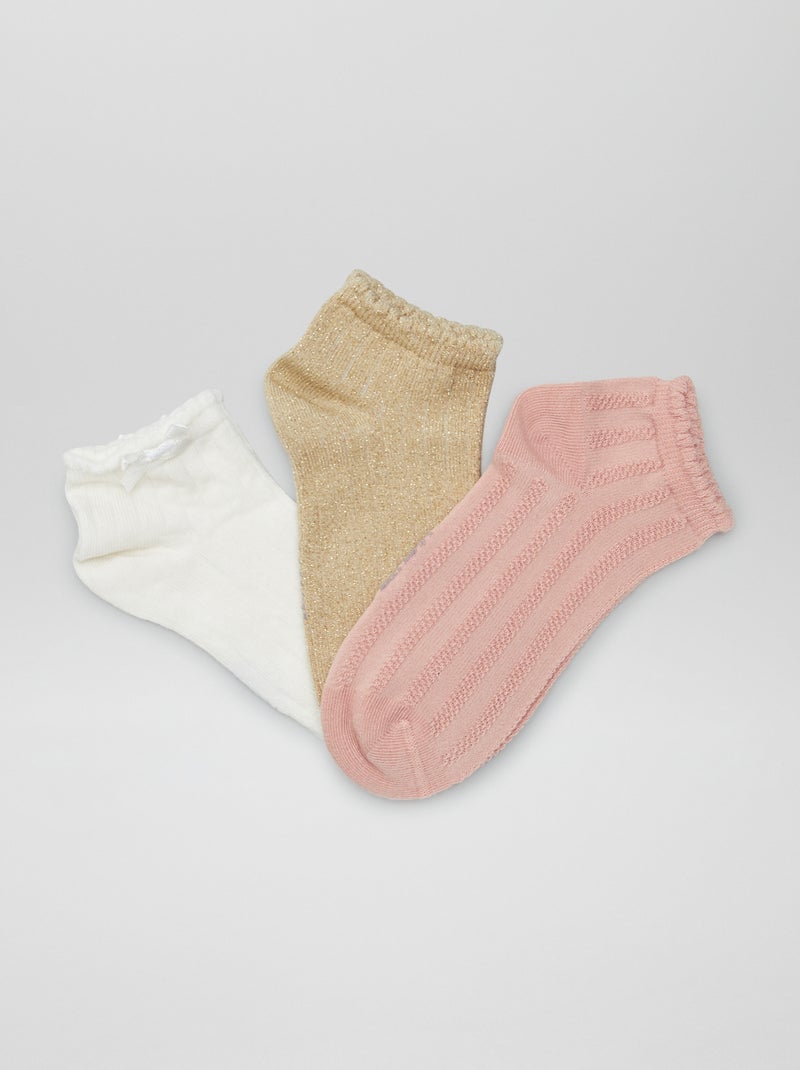 Lot De 3 Paires De Chaussettes Cheville Bombas Femme - Taille M (8-10) - Multicolore - Coton/polyester