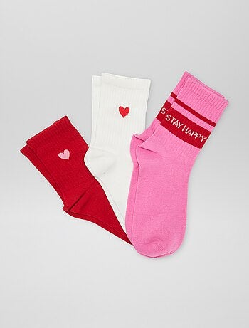 Lot de 3 chaussettes fantaisies de type sport