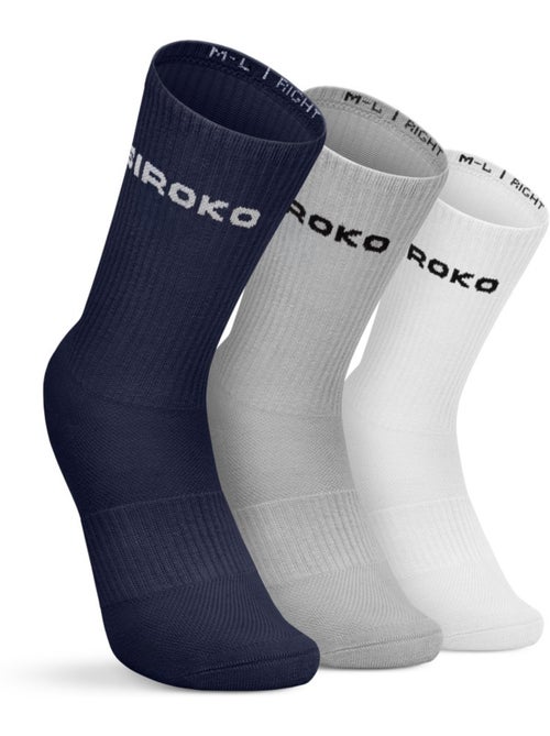 Lot de 3 chaussettes golf mi-mollet coton bio golf homme et femme echo - Kiabi