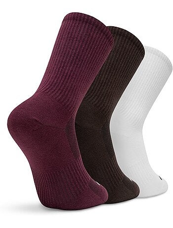 Lot de 3 chaussettes golf mi-mollet coton bio golf homme et femme rough classic