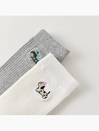 Lot de 3 Chaussettes Hautes Chien Saucisse