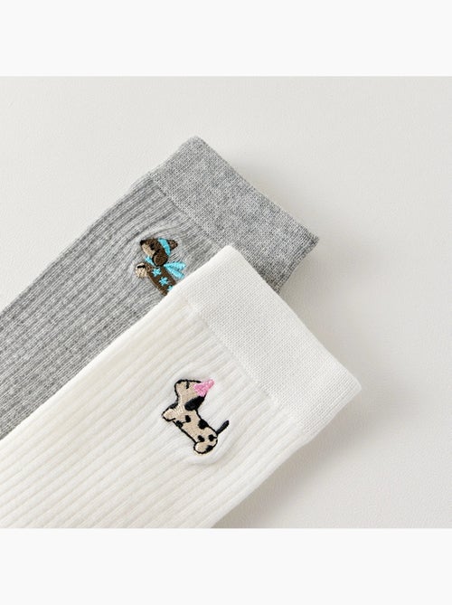 Lot de 3 Chaussettes Hautes Chien Saucisse - Kiabi