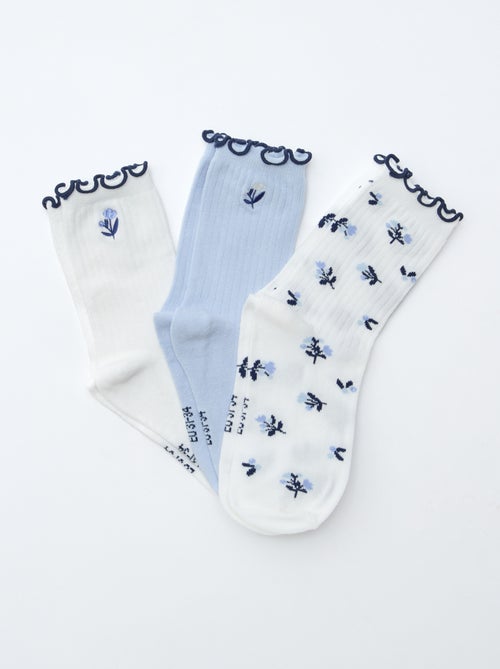 Lot de 3 chaussettes imprimées - Kiabi Lot de 3 chaussettes imprimées - Kiabi