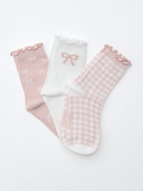 Lot de 3 chaussettes imprimées - Kiabi