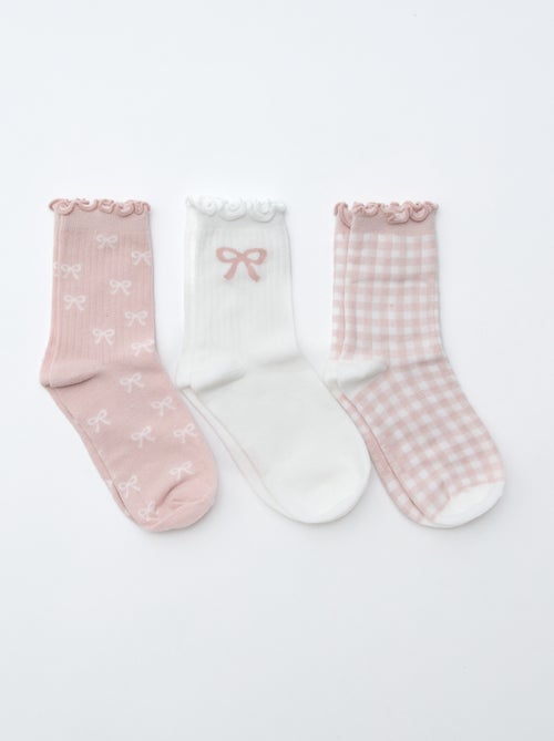 Lot de 3 chaussettes imprimées - Kiabi