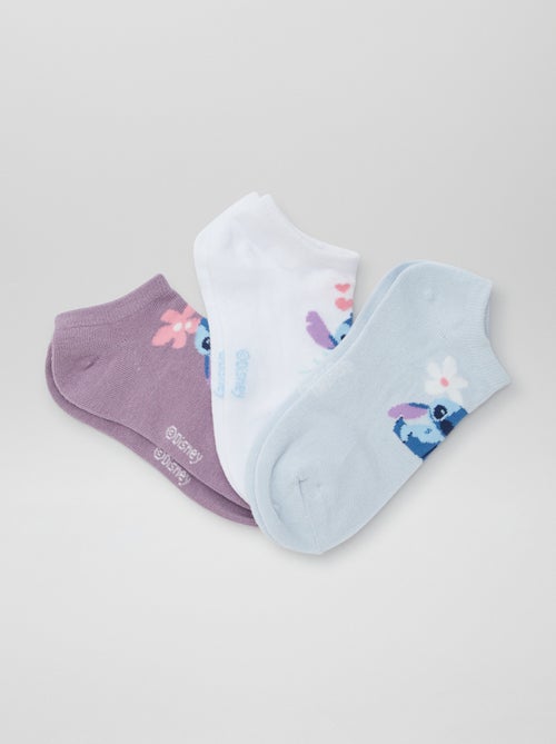 Lot de 3 chaussettes invisibles 'Stitch' 'Disney' - Kiabi