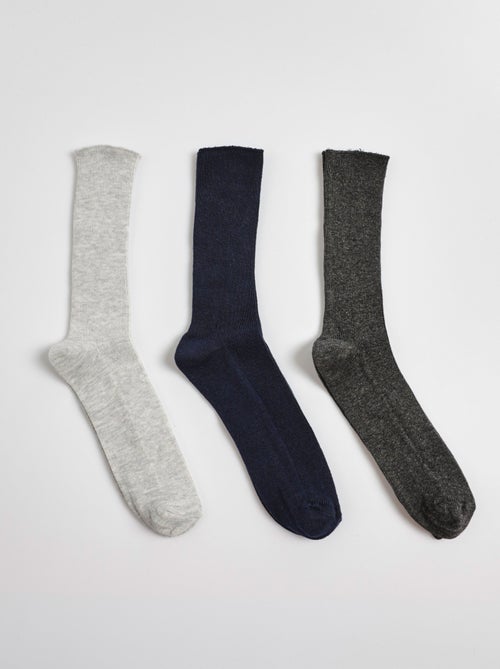 Lot de 3 Chaussettes jambes sensibles, assorties - Kiabi Lot de 3 Chaussettes jambes sensibles, assorties - Kiabi