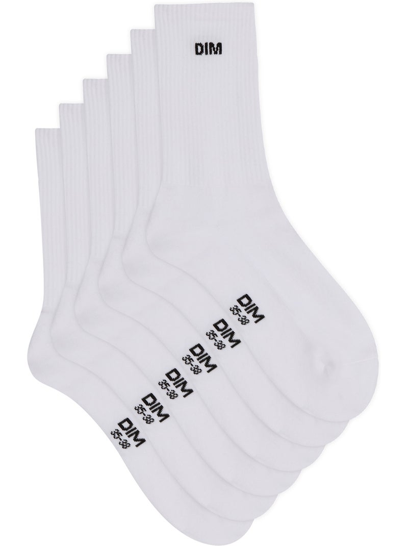 Lot de 3 chaussettes mi-hautes sport Original Blanc - Kiabi