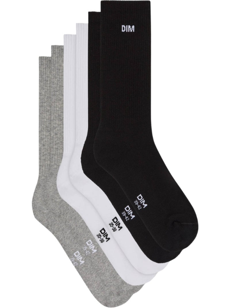 Lot de 3 chaussettes mi-hautes sport Original Noir - Kiabi