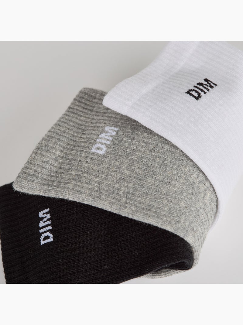 Lot de 3 chaussettes mi-hautes sport Original Noir - Kiabi