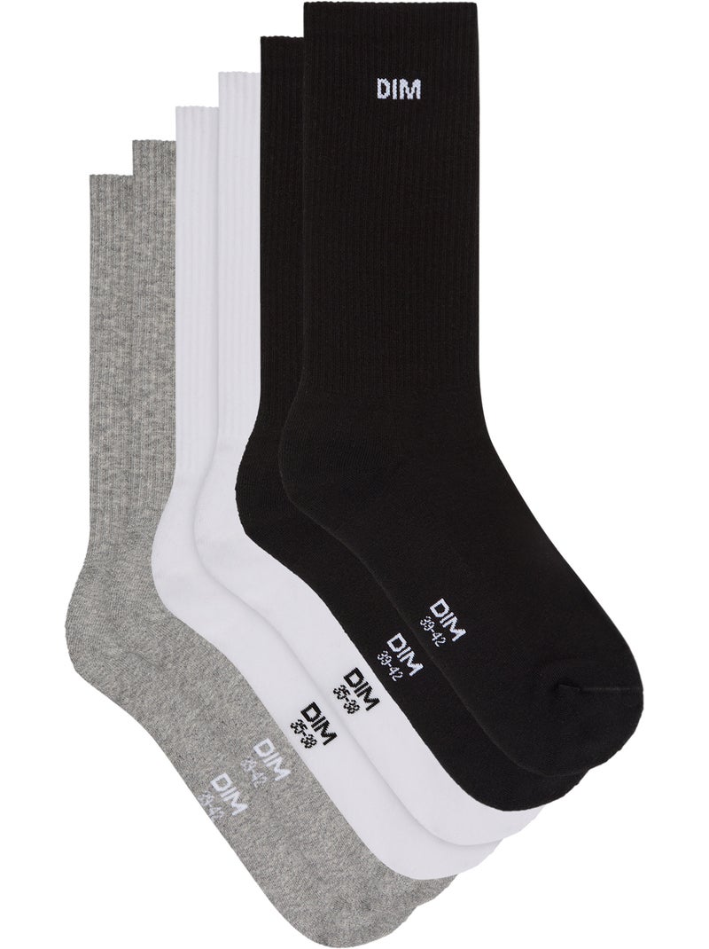 Lot de 3 chaussettes mi-hautes sport Original Noir - Kiabi