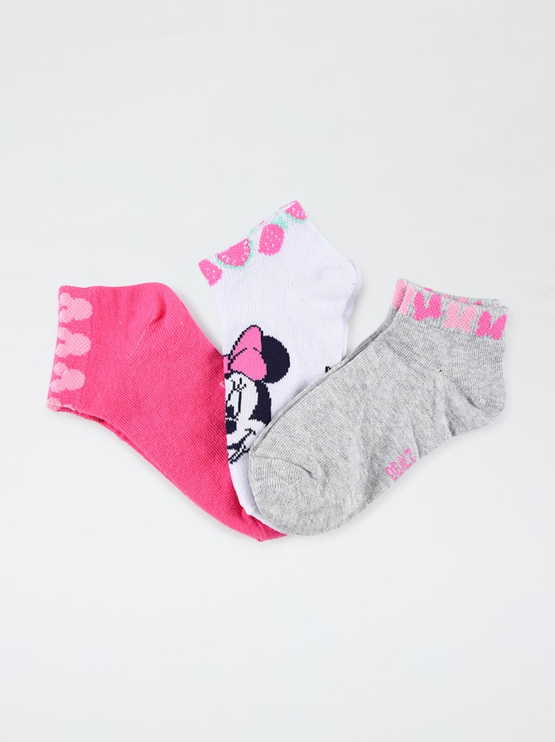 Lot de 3 chaussettes 'Minnie' ROSE - Kiabi
