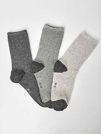 Lot de 3 Chaussettes pointes et talons fantaisie - AFIBEL