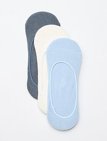 Lot de 3 chaussettes protège pied unis