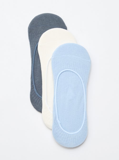 Lot de 3 chaussettes protège pied unis - Kiabi