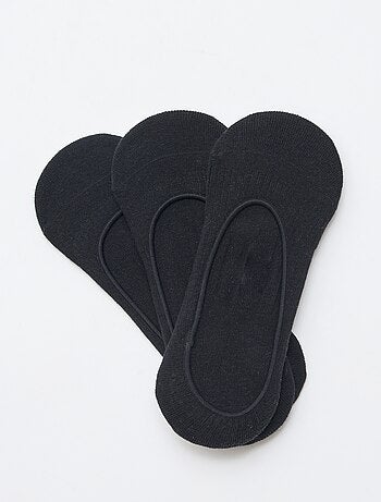 Lot de 3 chaussettes protège pied unis